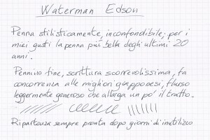 Esempio Scrittura Edson Esempio di scrittura di una Waterman Edson