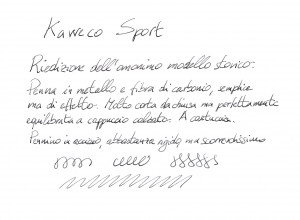 Esempio di scrittura Kaweco AC Sport