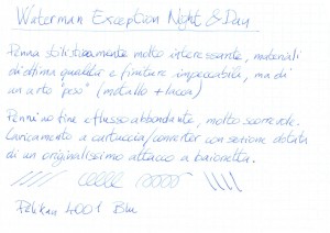 Esempio di Scrittura Waterman Exception 