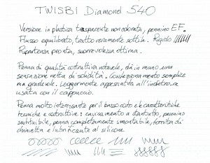 Test scrittura Twisbi Diamond 540