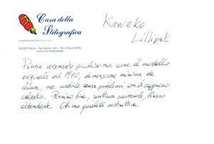 Test scrittura Kaweco Lilliput