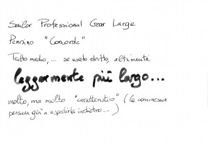 Test scrittura pennino Concorde, prima pagina