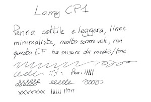 Lamy CP1 - Test scrittura